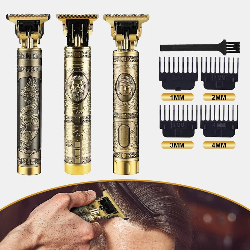 Máquina de corte de cabelo masculina elétrico barbeador profissional.